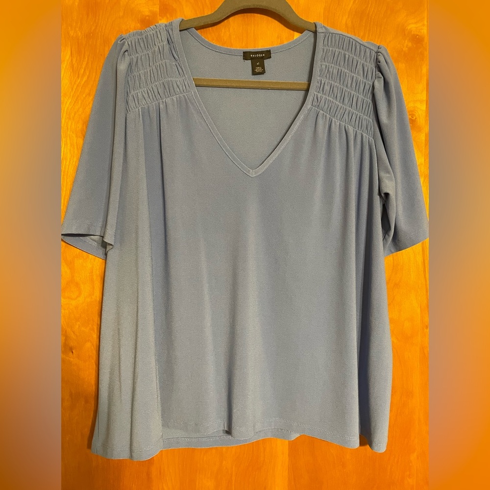 Halogen beautiful blue top